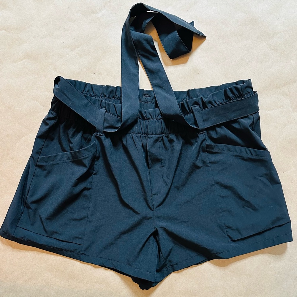 90 Degree By Reflex High Waist Black Shorts
